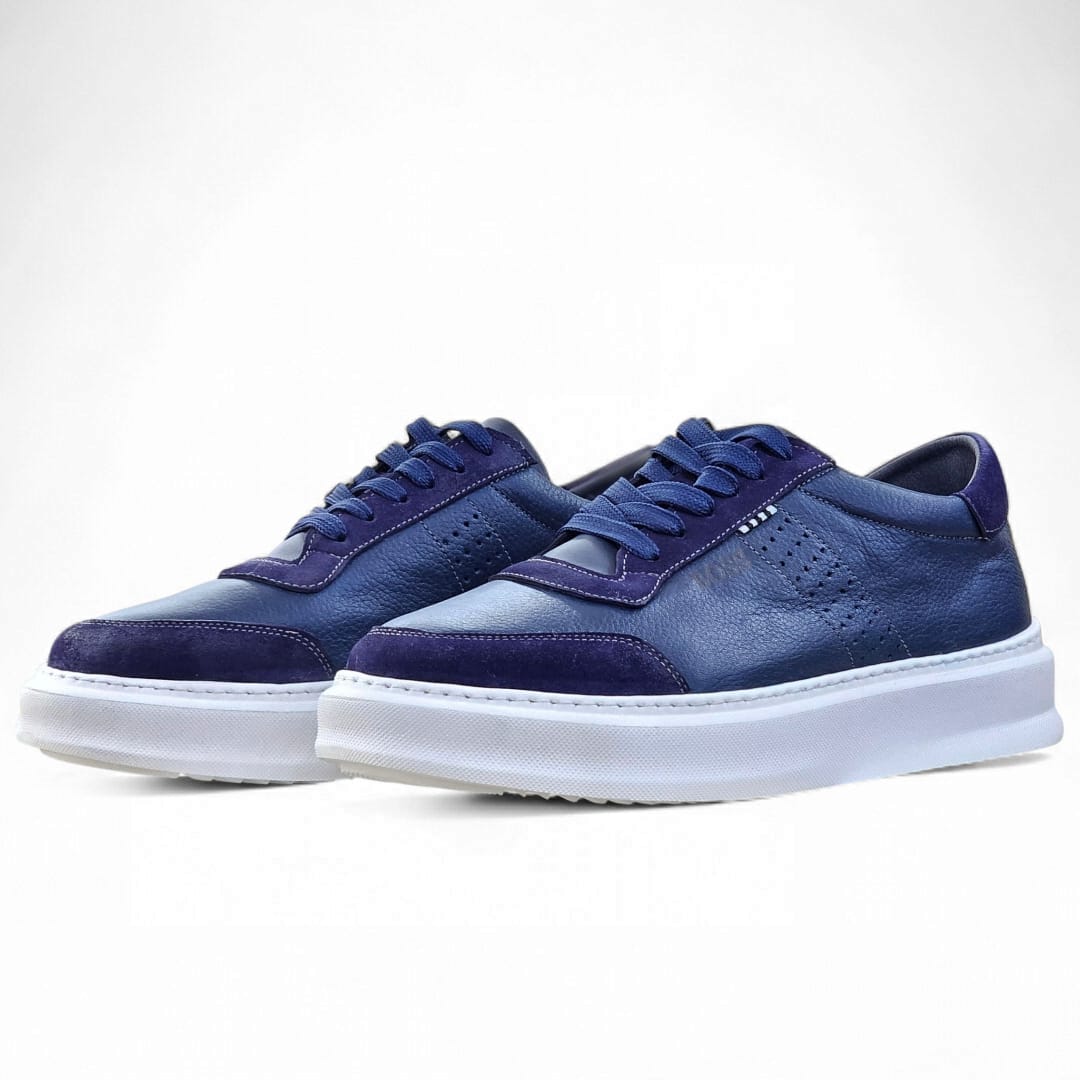 BASKET BOLT en Cuir, Bleu