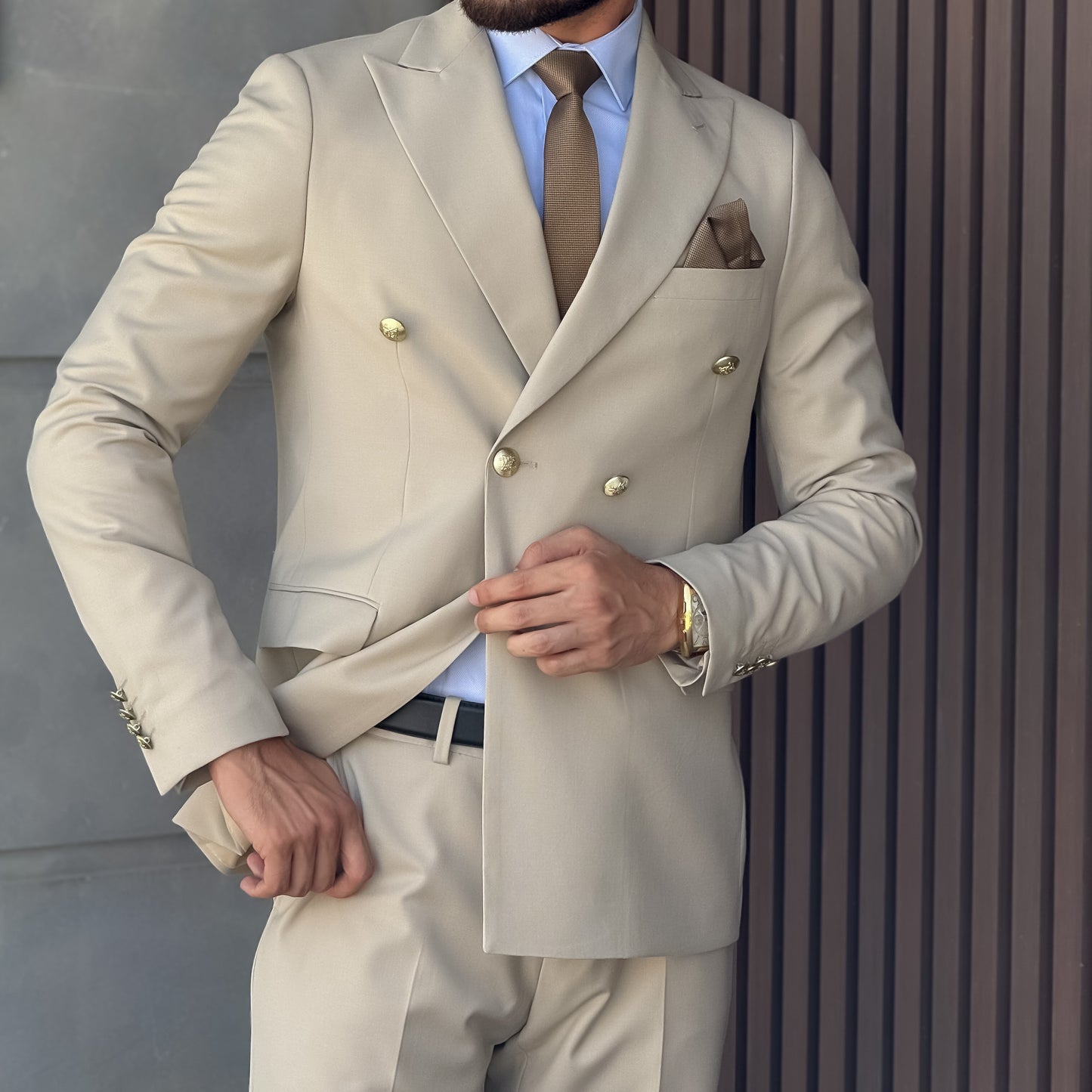 Costume Homme Élégant 2 Pièces – Veste & Pantalon – Coupe Slim pour Mariage, Bureau ou Cérémonie