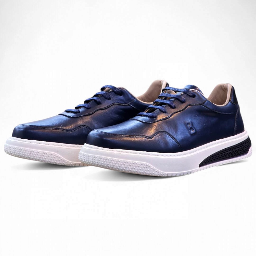 Baskets confortables en cuire