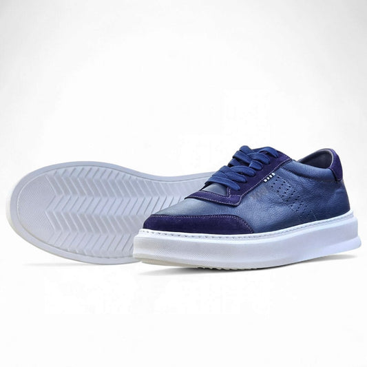 BASKET BOLT en Cuir, Bleu