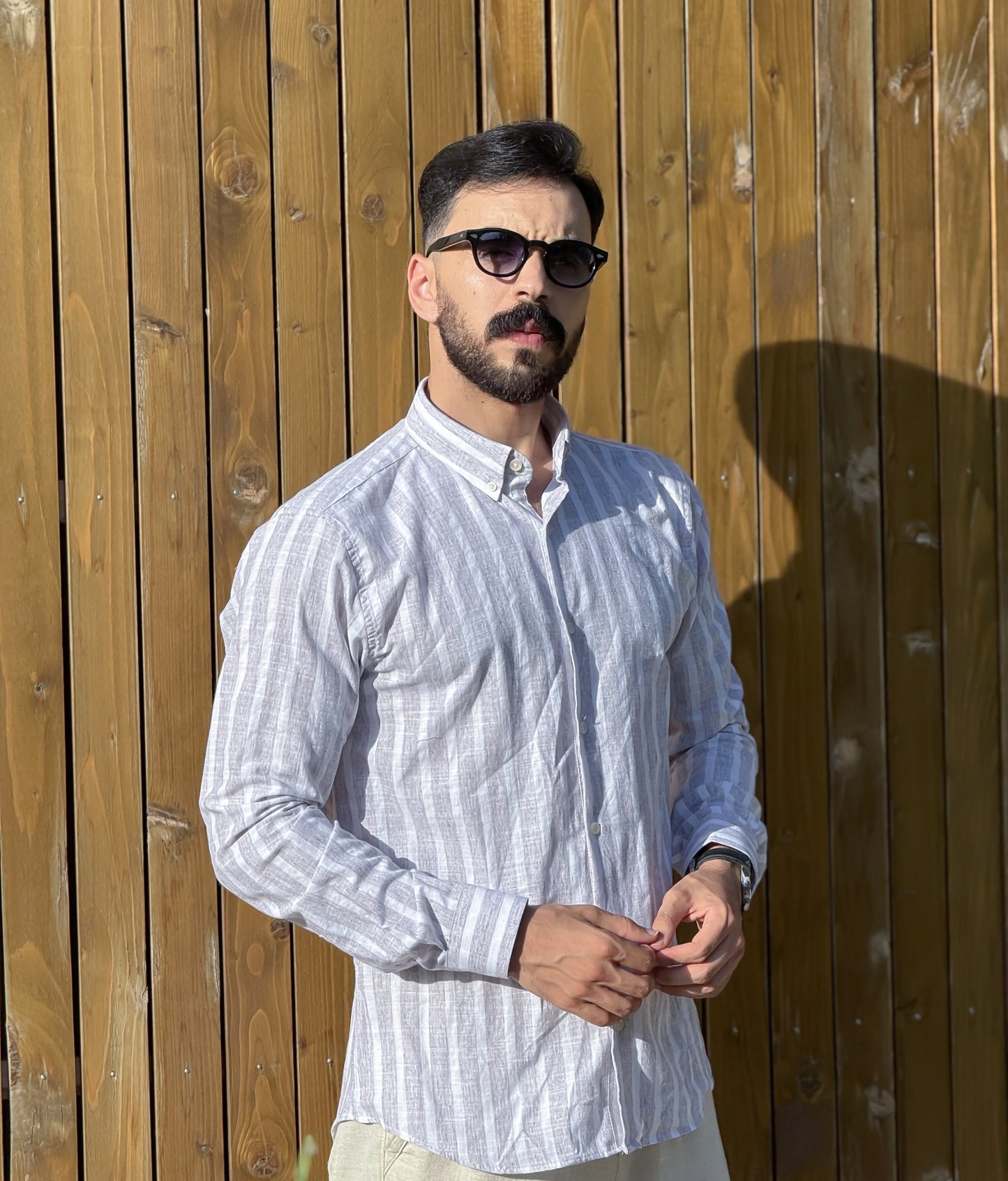 CHEMISE LE LIN RAYEE HOMME