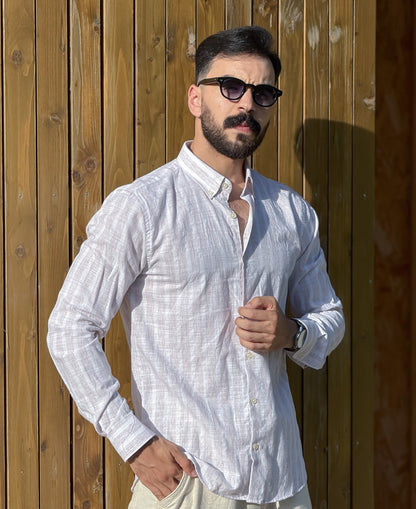 CHEMISE LE LIN RAYEE HOMME