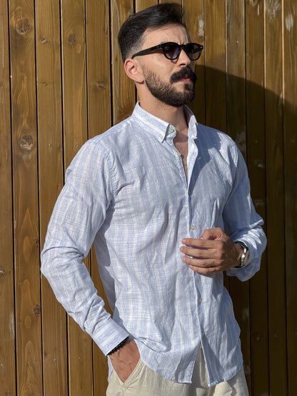 CHEMISE LE LIN RAYEE HOMME