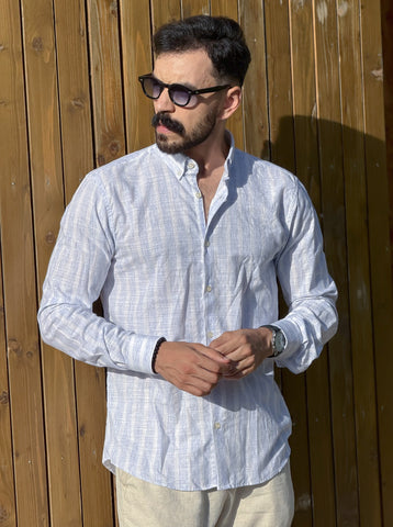 CHEMISE LE LIN RAYEE HOMME