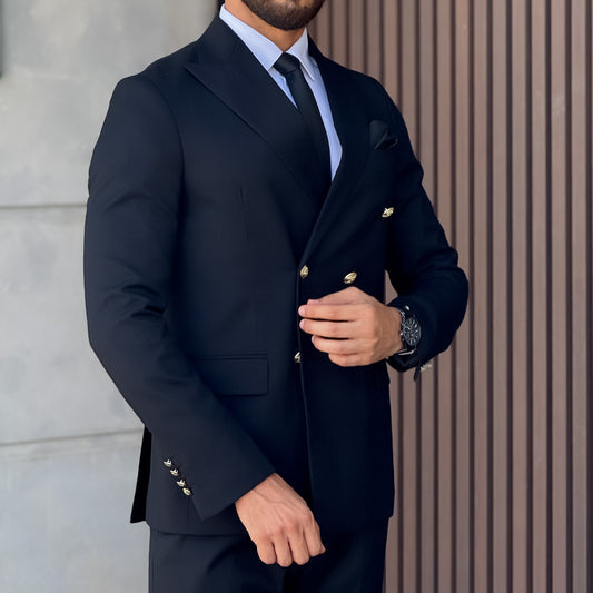 Costume Homme Élégant 2 Pièces – Veste & Pantalon – Coupe Slim pour Mariage, Bureau ou Cérémonie